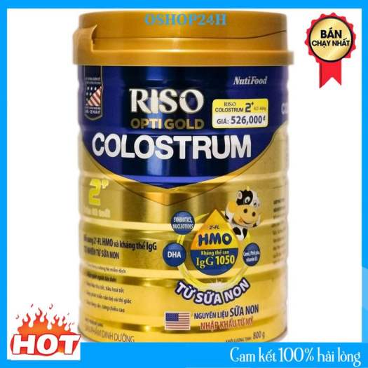 Sữa Bột Riso Opti Gold Colostrum 2+ Cho Trẻ Trên 2 Tuổi - Hộp 800g