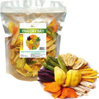 500G TRÁI CÂY SẤY KHÔ LOẠI 1 - NGUYÊN MIẾNG - GIÒN NGON HIỆU SK FOOD