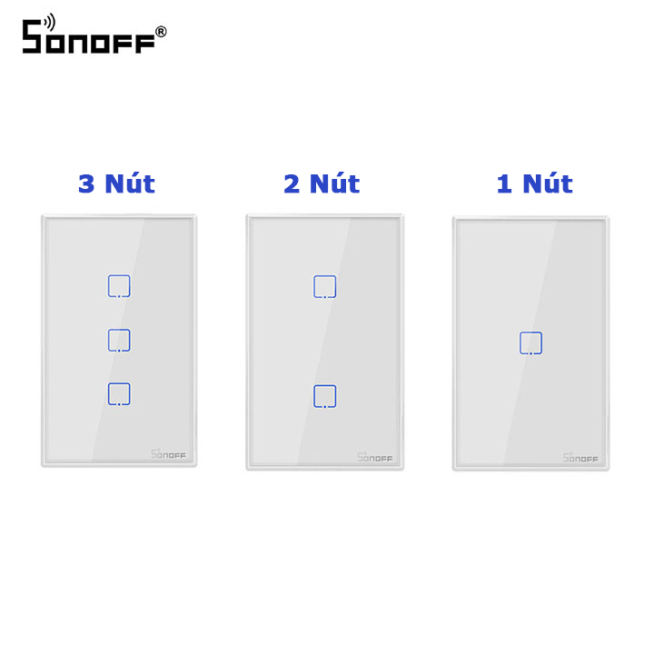 Công tắc wifi cảm ứng âm tường thông minh Sonoff TX T0US 1 2 3 Kênh