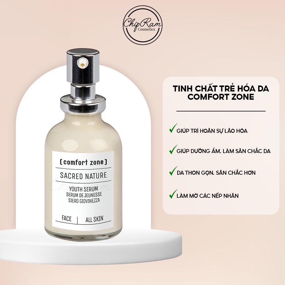 Tinh chất trẻ hóa da Comfort Zone Sacred Youth Serum chống lão hóa 30ml
