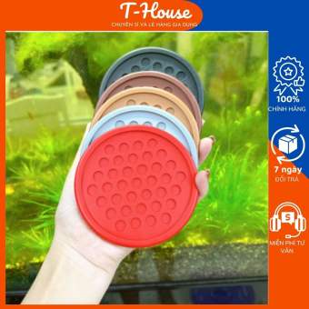 Đế lót ly nhựa dẻo Rico cao cấp nhiều màu 9cm, Đế lót ly cao su tổ ong Rico chống trượt tiện lợi cao cấp