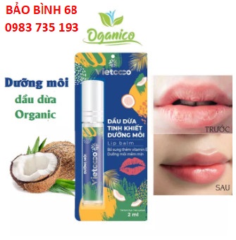 Dầu dừa Tinh Khiết Vietcoco Mỹ phẩm dưỡng môi 2ml