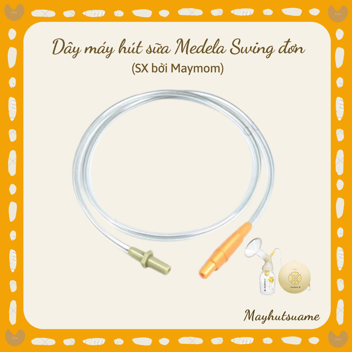 Ống dây hút sữa Medela Swing đơn - Sản xuất bởi thương hiệu Maymom