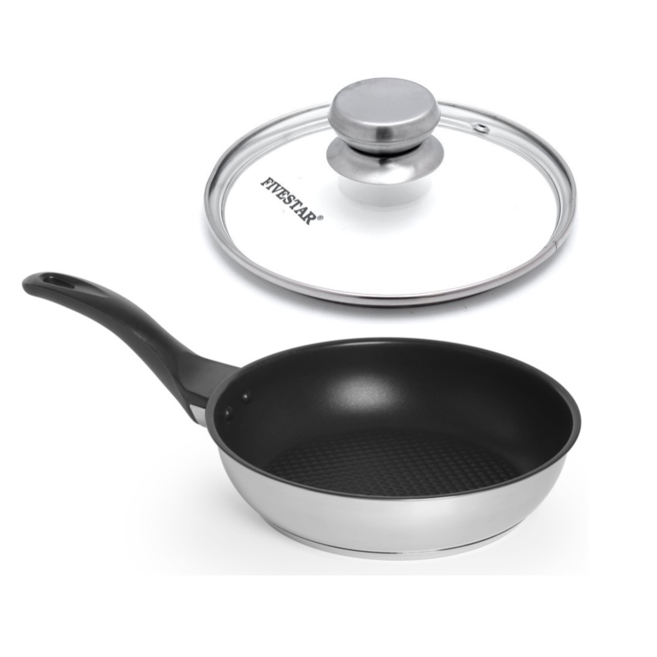 Chảo chống dính 3 đáy inox 430 fivestar dùng được bếp từ