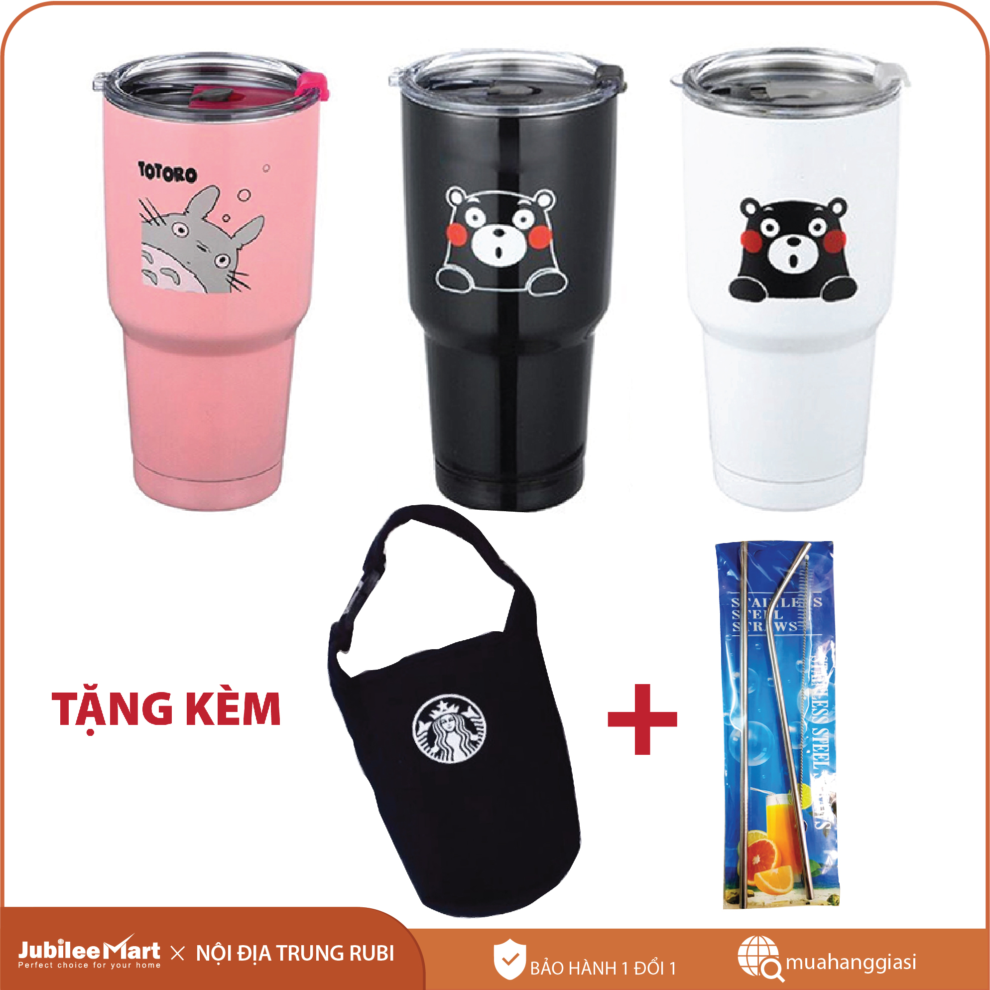 Ly giữ nhiệt Thái Lan 900ml 3 lớp inox cách nhiệt, mẫu mã độc đáo kèm ống hút cao cấp, an toàn cho sức khỏe người dùng