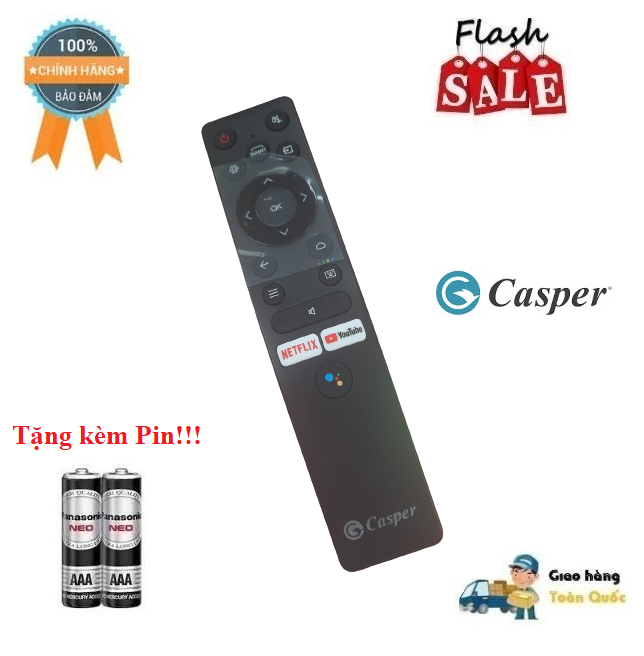 Remote Điều khiển TV Casper giọng nói nút Netflix Youtube