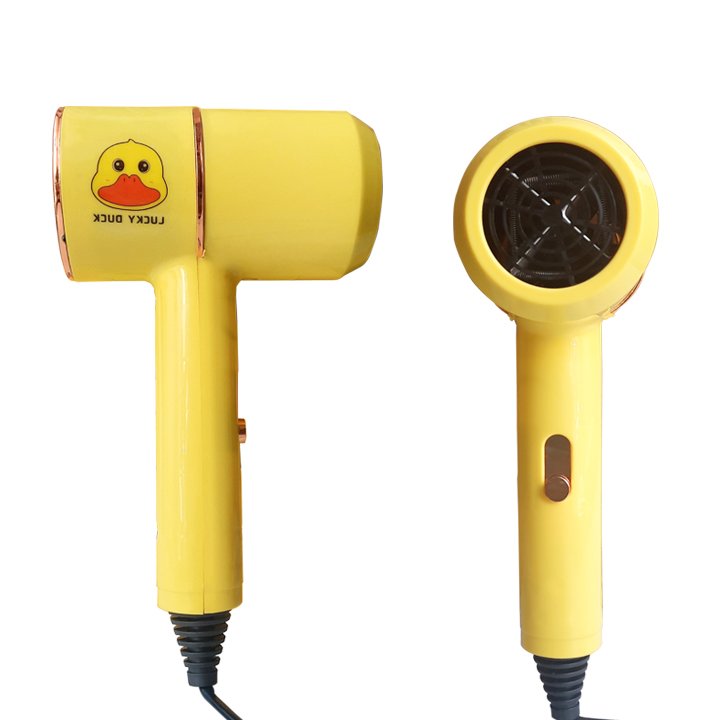 Máy sấy tóc vịt vàng mini, máy sấy tóc 2 chế độ, máy sấy tóc bé vịt vàng ký túc xá máy sấy tóc gia đình