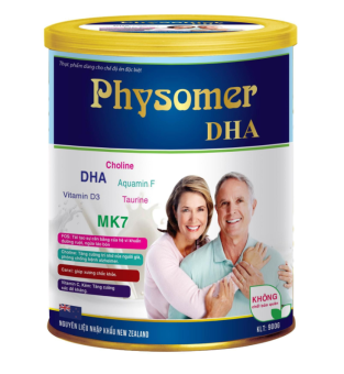 Sữa Physomer DHA dinh dưỡng cho người trung và cao tuổi