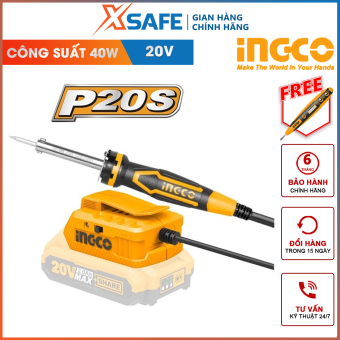 Mỏ hàn dùng pin 20v Ingco CSILI2001 | thân máy hàn chì dùng pin làm nóng chảy chì hàn để thực hiện các mối nối trên bảng mạch in PCB hoặc nối các chi tiết kim loại  [XSAFE][CHÍNH HÃNG]