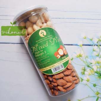 Mix hạt 4 loại nhân Macca Óc chó hạnh nhân nướng hạt điều [500gr]