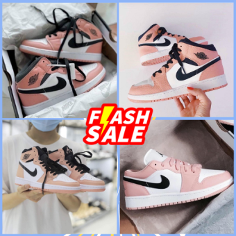 Giày Air Jordan 1 Mid Pink, giày thể thao air jordan hồng hàng chuẩn cao cấp [ Full Box Bill ]