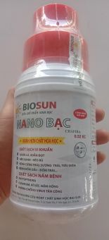 CHÊ PHẨM Đặc trừ vi khuẩn và nấm BIOSUN NANO BẠC 500ml