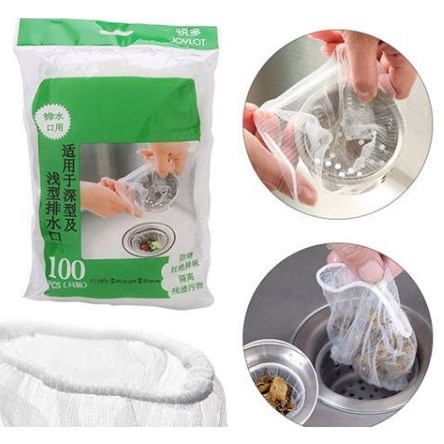 Combo 100 túi lọc rác thông minh, lọc rác cho bồn rửa chén. set 100 túi lọc rác bồn rửa chén bát