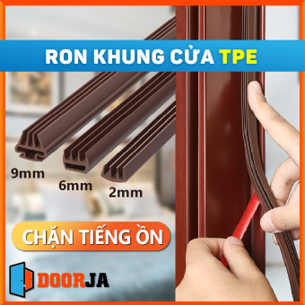 Ron cao su EPDM TPE dán khung cửa chống tiếng ồn cách âm Gioăng chống bụi gắn cửa đi cửa sổ NANORON Nẹp cách âm cửa