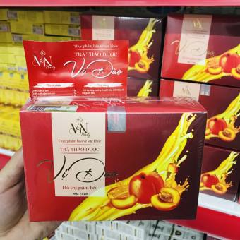 Giảm cân Vị đào MN Group - Hộp 15 gói Chính hãng - Trà giảm cân vị đào - Giảm cân Đông Anh - Giảm cân collagen X3