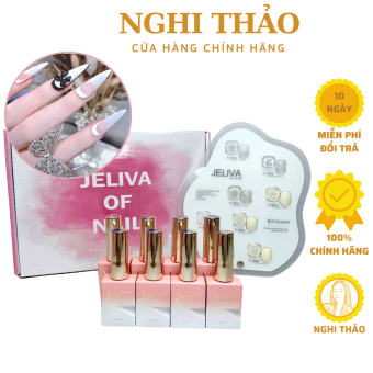 Set sơn gel trắng JELIVA 8 màu