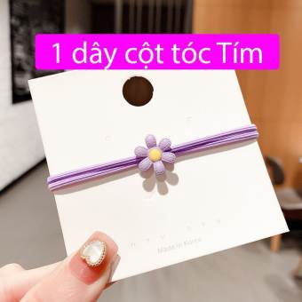 Dây cột tóc hoa cúc siêu xinh, dây thun buộc tóc cho nữ GARIN (giao màu ngẫu nhiên)