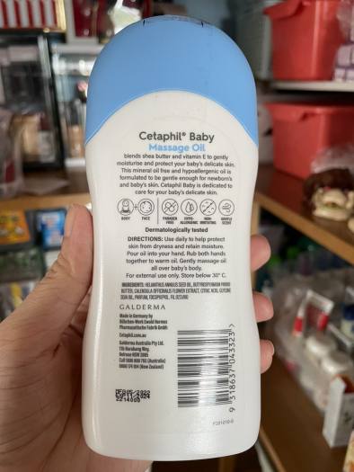 <Date: 11/2024> Dầu massage cho bé Cetaphil Baby Oil - 200ml (Mẫu mới)