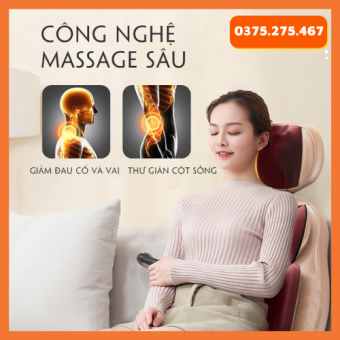 Ghế massage hồng ngoại toàn thân cao cấp, ghế mát xa trị liệu, thư giãn toàn thân