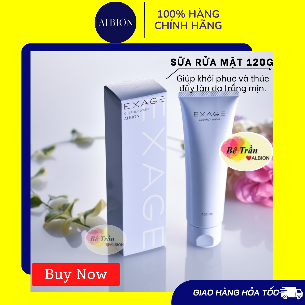 Sữa rửa mặt sáng da exage clearly wash