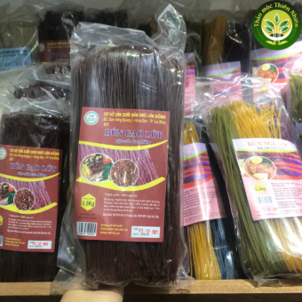Bún Gạo Lứt Đỏ giảm cân ăn kiêng thực dưỡng eat clean [500g - 1Kg] l Kho thảo mộc thiên nhiên