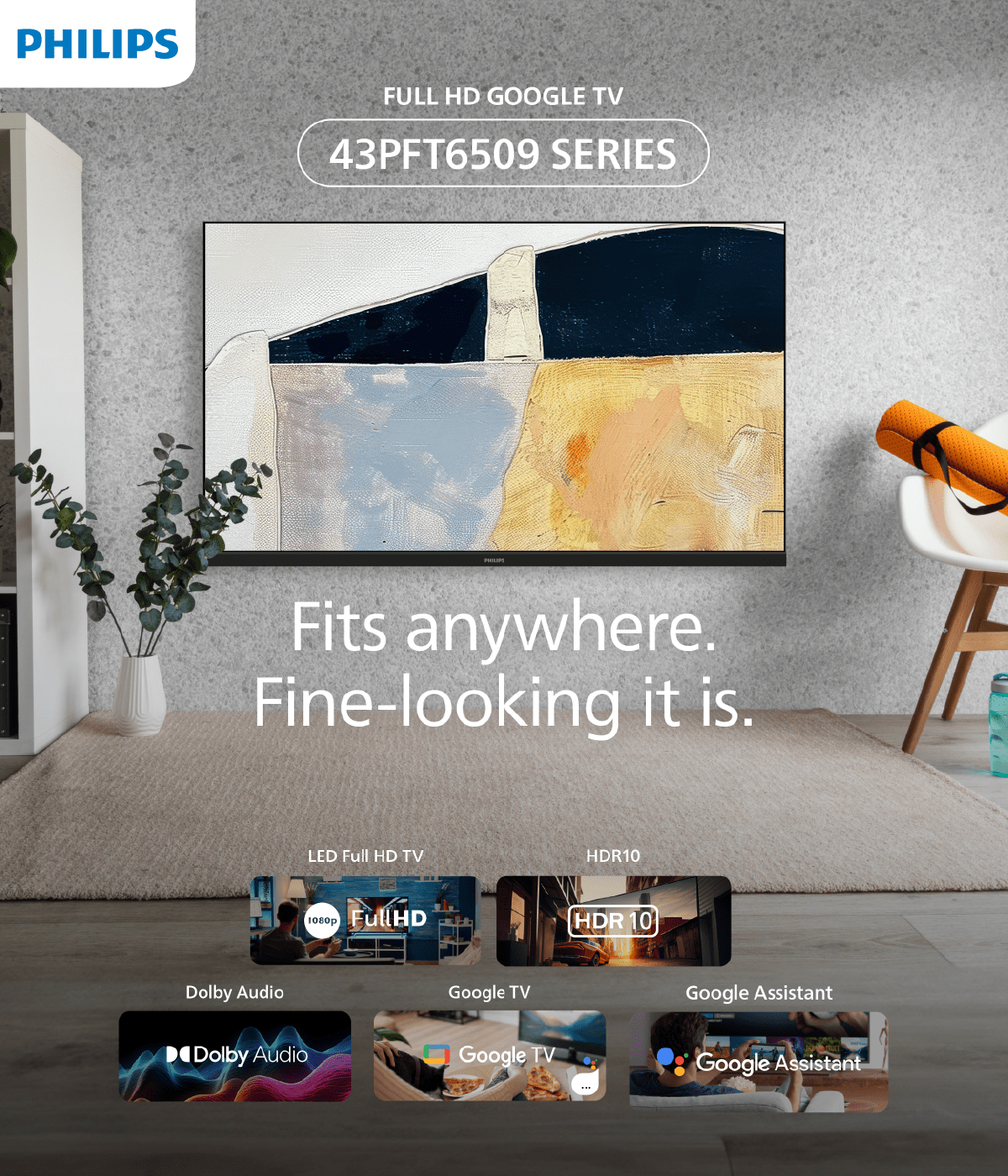[NEUSTART 2024] 40PFT6509/98 EXKLUSIV ONLINE EXKLUSIV PHILIPS Google TV Full HD 40-Zoll-Fernseher | YouTube | Netflix | MeWatch | Google Assistant | Dolby Vision | 3 Jahre Garantie | FOC-Antenne