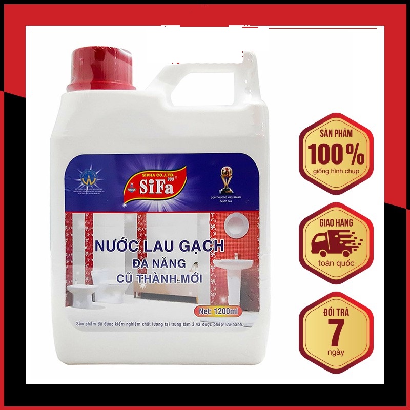 Nước Tẩy Gạch Xi Măng Sifa 1.L Cũ Thành Mới Cao Cấp – Nước Tẩy Xi Măng, Rong Rêu Đa Năng Trên Nền Gạch Cũ Thành Mới – Làm Sạch Nhà Cửa – Chất Tẩy Đa Năng – Dụng Cụ Vệ Sinh – Chất Tẩy Cục Mạnh – đán