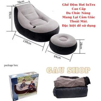 Ghế giường hơi đa năng - Ghế hơi tựa lưng intex cao cấp  - Ghế bơm hơi INTEX - ghế nệm hơi bọc nhung êm ái, hút - xã hơi tiện dụng.