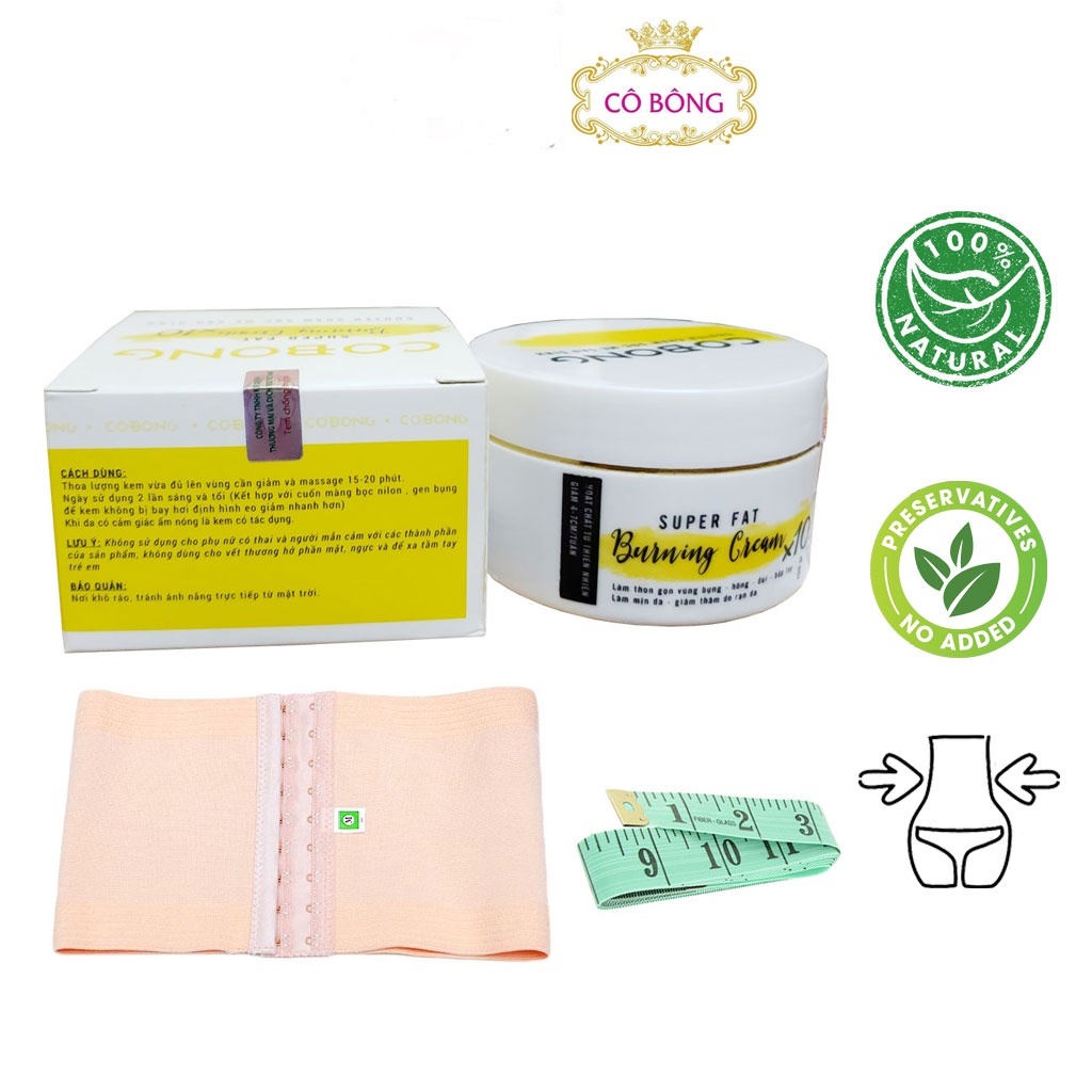 Kem Tan Mỡ Cô Bông 150g Giảm Mỡ Bụng tặng nịch bụng quà tặng