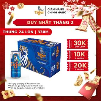 Thùng 24 lon bia Tiger 330ml/lon
