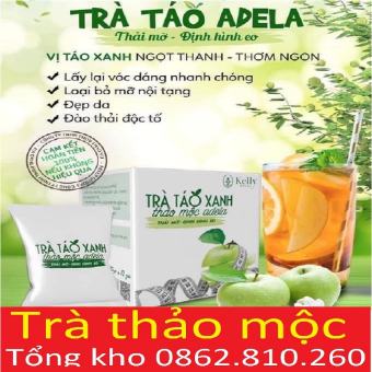 trà giảm cân trà táo xanh thảo mộc adela kelly detox thải mỡ định hình eo,giảm cân nhanh an toàn