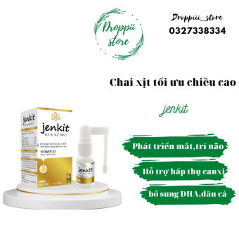 Chai xịt tối ưu chiều cao và phát triển trí não cho bé D3K2 DHA Jenkit, xịt tăng chiều cao cho bé