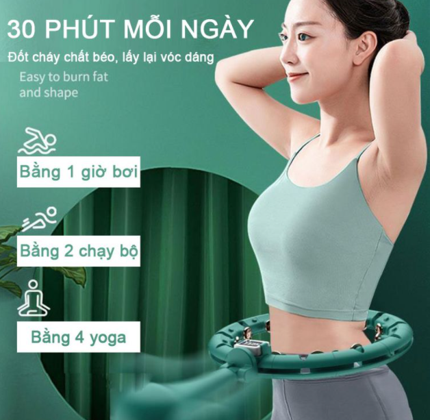 Chia sẻ: Đã thích Vòng lắc Hulahop giảm mỡ eo, massage bụng giảm cân hiệu quả
