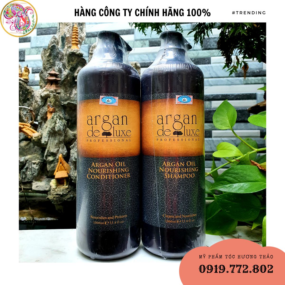 Dầu gội xả argan deluxe nourishing siêu mượt tóc canada 1000ml*2