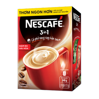 Cà phê hòa tan đậm đà hài hòa 3 trong 1 Nescafé hộp 340g