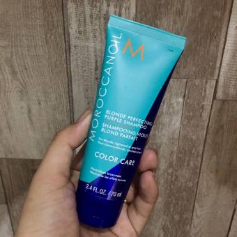DẦU GỘI TÍM KHỬ SẮC TỐ VÀNG CHO TÓC TẨY TÓC BẠCH KIM MOROCCANOIL BLONDE PERFECT PURPLE SHAMPOO (size cá nhân ) 70ml