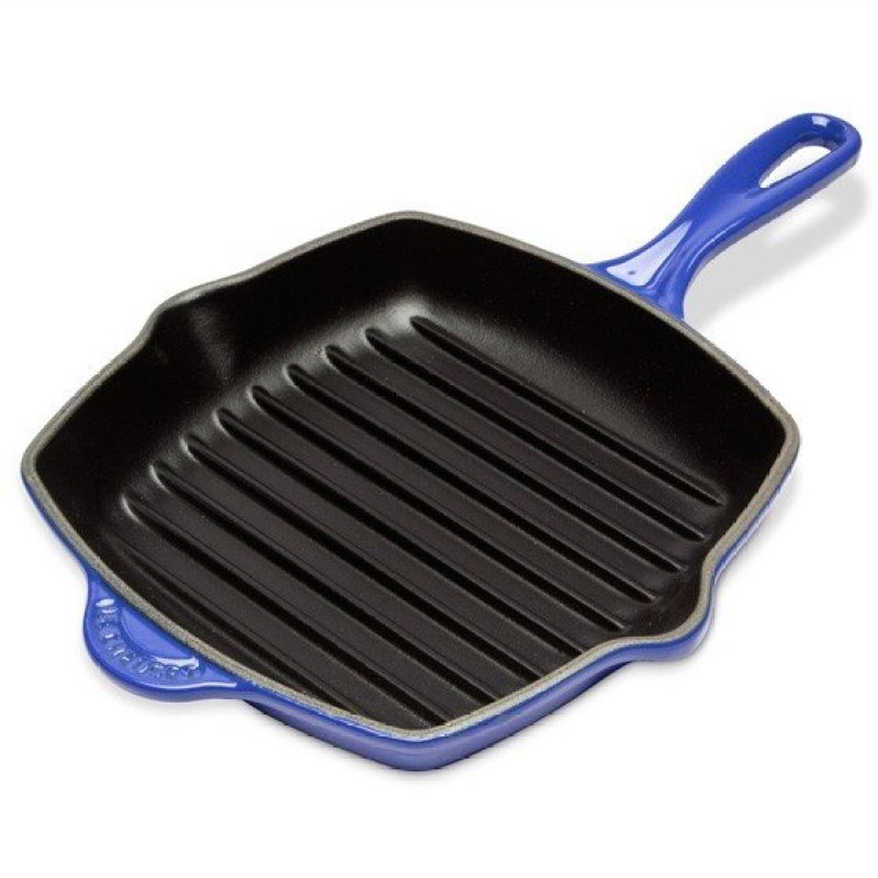 Le Creuset Cast Iron Square Skillet Grill 20cm, Classic (Cobalt Blue) Singapore