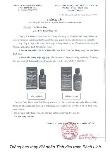 Tinh dầu tràm Bách Linh Tiêu Thống (loại đặc biệt) - 50ml