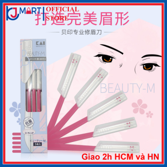 DAO CẠO LÔNG MÀY KAI NHẬT BẢN (SET 5 CÁI) - HÀNG NỘI ĐỊA NHẬT , dùng để tỉa chân mày và cạo lông.