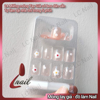 Móng tay giả kèm keo LCR010 , Hộp Nails 24 miếng - Tự làm móng trong 5 phút tại nhà giá rẻ - Linh Cute Shop