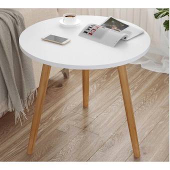 Bàn sofa mặt tròn chân gỗ tự nhiên (Mặt 40cm)