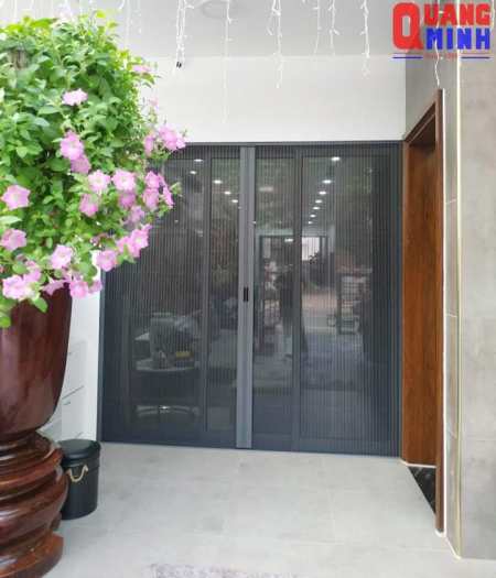 Cửa lưới chống muỗi dạng xếp (lưới Polyester) 2 cánh
