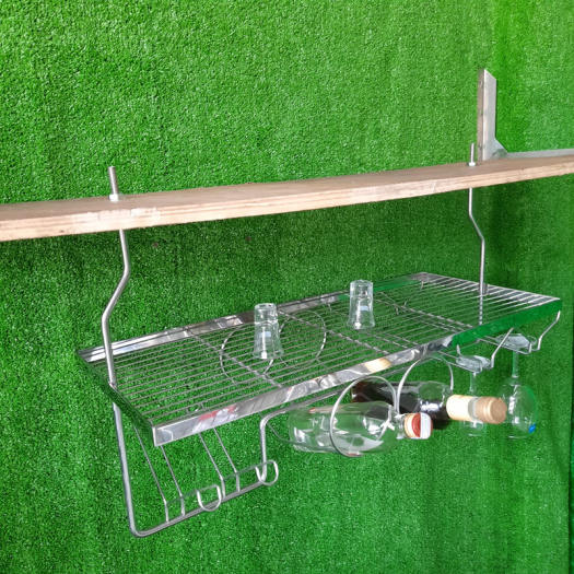 Treo ly quầy bar kệ treo ly rượu inox 304 TL304DN70 (Hỏa tốc Tp.HCM)