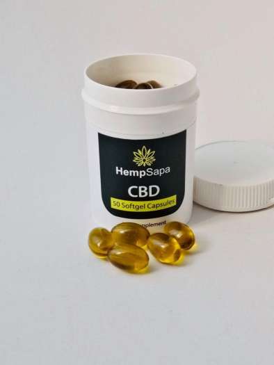 Hempsapa CBD softgel Capsules 5% - Viên nang tinh dầu CBD