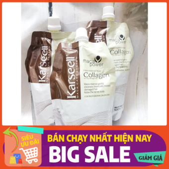 Dầu Hấp - Ủ tóc - Xả Phục Hồi Tóc Collagen Karseell Maca Dạng Túi 500ML
