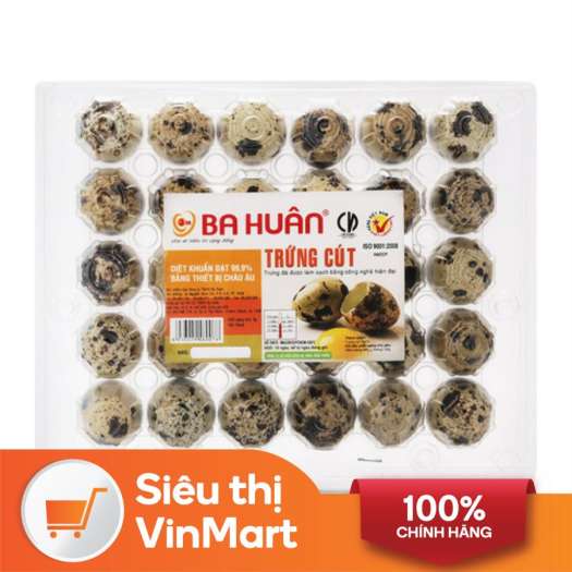 Trứng cút Ba Huân hộp 30 quả