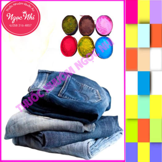 Thuốc Nhuộm Quần Áo Màu Xanh Quần Jean