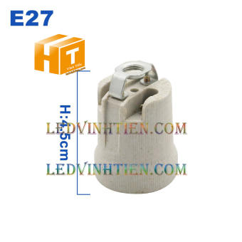 Đuôi đèn sứ E27, E14, cách điện tốt