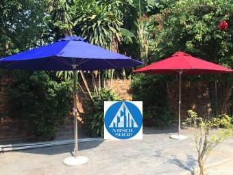 Dù che nắng ngoài trời dù che nắng loại lớn dù che mưa KHÔNG KÈM ĐẾ - Đường kính 3m cao 2m8 chất liệu Polyester chống thắm nước màu ngẫu nhiên bền màu độ bền cao sử dụng lâu dài