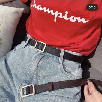 DÂY NỊT VUÔNG NHỎ CHỮ NHẬT- Thắt lưng mặt chữ nhật bản nhỏ 2.5cm, Thắt lưng da nam nữ